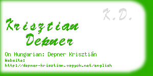 krisztian depner business card
